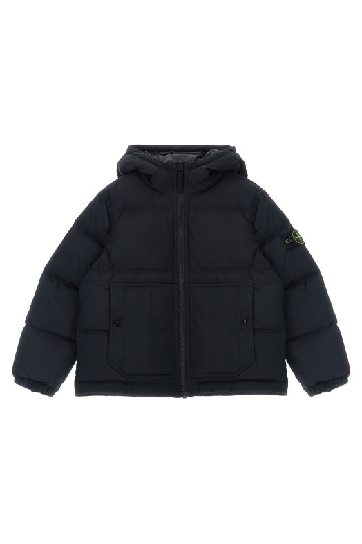 'Badge Stone Island' down jacket Black
