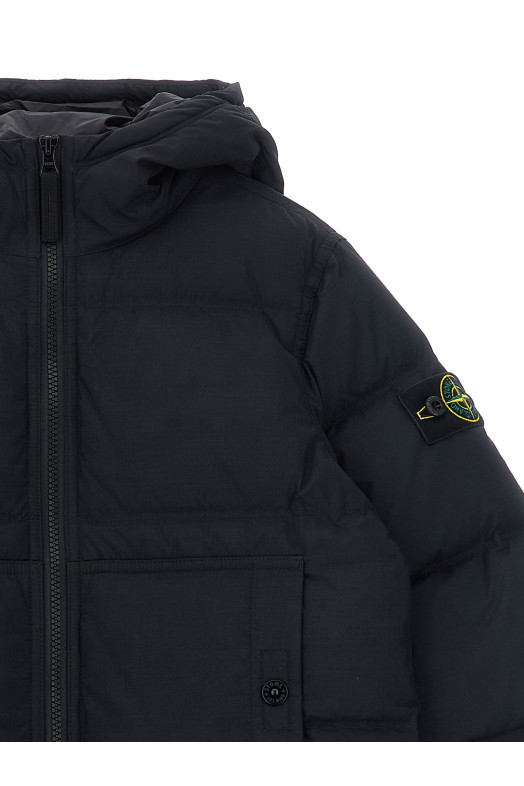 'Badge Stone Island' down jacket Black
