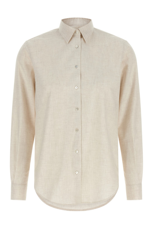 'Marta' flannel shirt Beige
