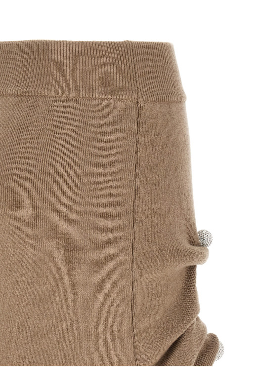 Jewel pin skirt Beige