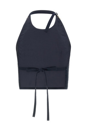 'Arbaia' rhinestone-dyed top Blue
