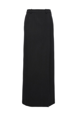 Длинная шерстяная юбка, чёрная BALENCIAGA 773547TPT241000