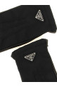 Перчатки из ре-нейлона и наппы  Черные PRADA 2GG7952DWBF0002