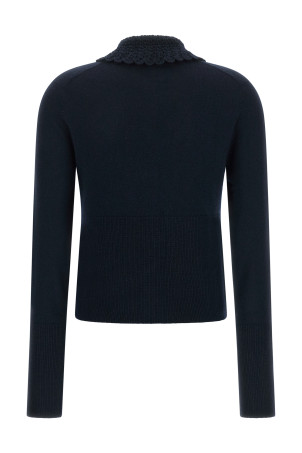 Collared cardigan Blue