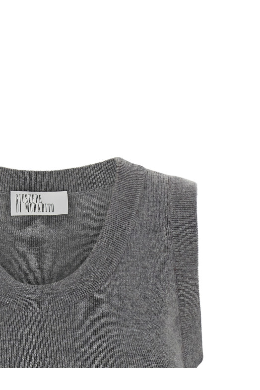 Jewel brooch top Gray
