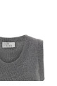 Jewel brooch top Gray