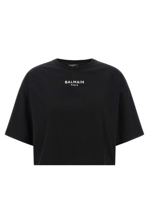 Футболка «Balmain Paris», черная HF1EE145BD10EAB