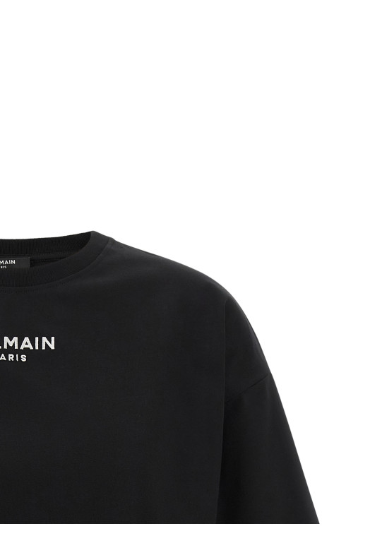 Футболка «Balmain Paris», черная HF1EE145BD10EAB