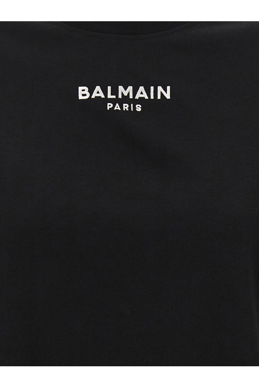 Футболка «Balmain Paris», черная HF1EE145BD10EAB