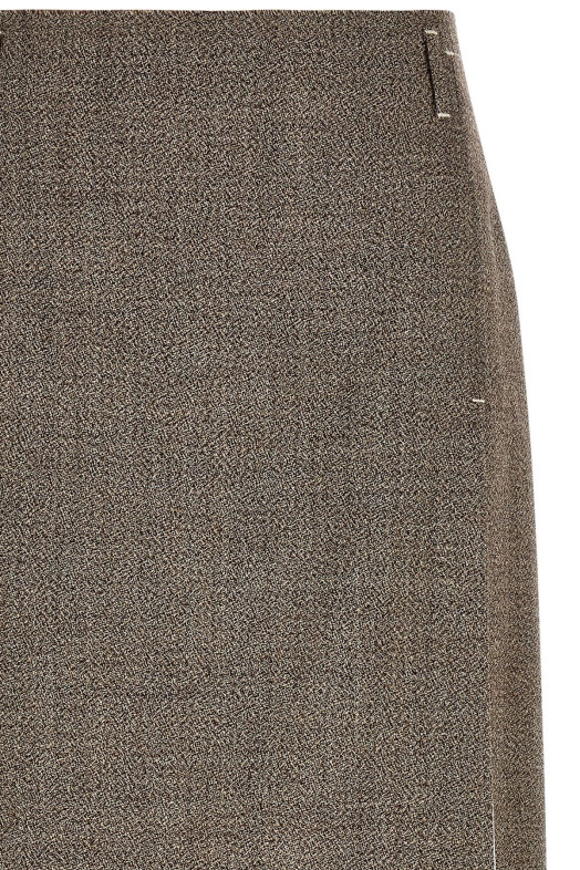 Multi-layer hem skirt Beige
