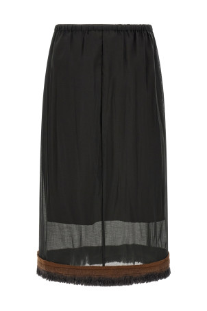 Fringed detail 'Ophelia' skirt Black