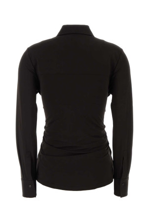 Dark brown stretch viscose shirt SALVATORE FERRAGAMO (13I403795858)