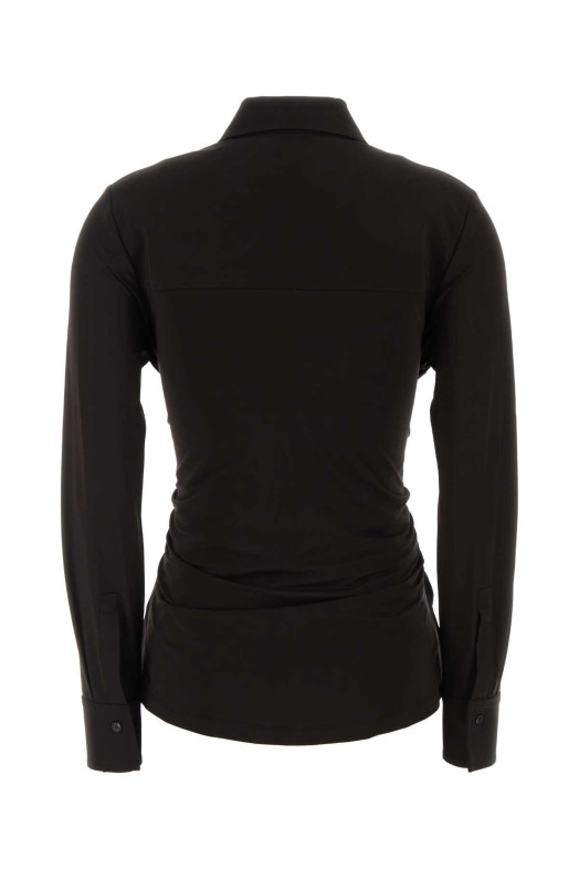 Dark brown stretch viscose shirt SALVATORE FERRAGAMO (13I403795858)