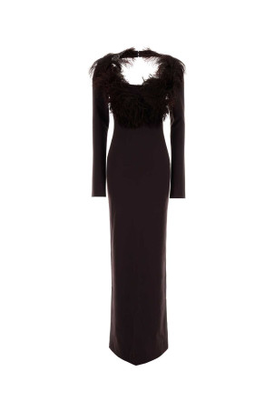 Aubergine jersey long dress THE ATTICO (261WCW00316VVP002FS)