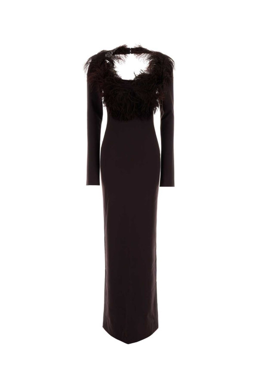 Aubergine jersey long dress THE ATTICO (261WCW00316VVP002FS)