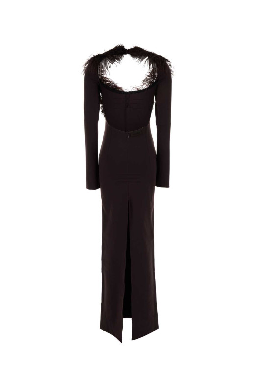Aubergine jersey long dress THE ATTICO (261WCW00316VVP002FS)