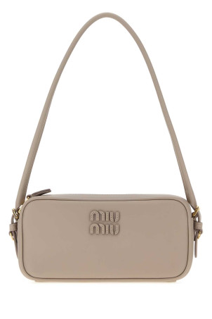 Grey leather shoulder bag MIU MIU (5NE024AF8W)