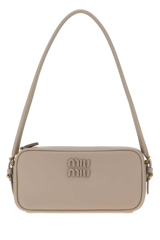 Сіра шкіряна сумка через плече MIU MIU (5NE024AF8W)