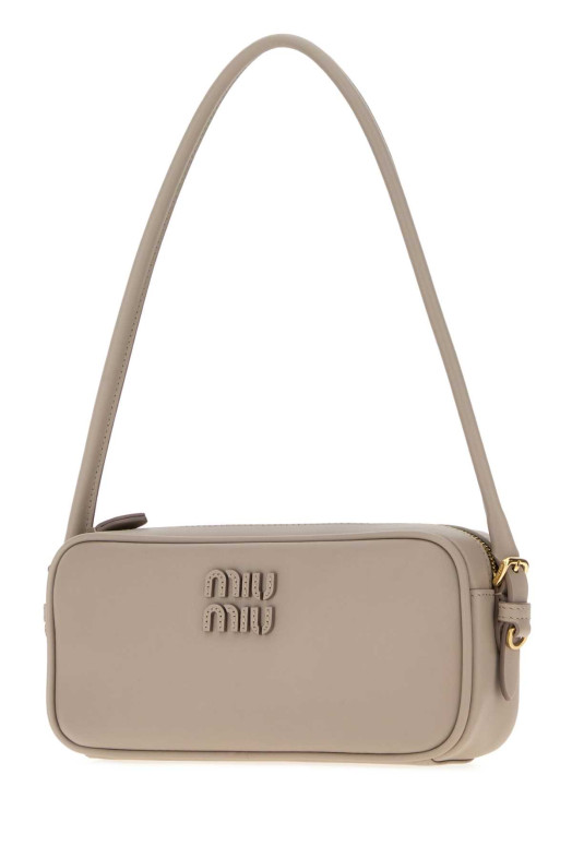 Сіра шкіряна сумка через плече MIU MIU (5NE024AF8W)