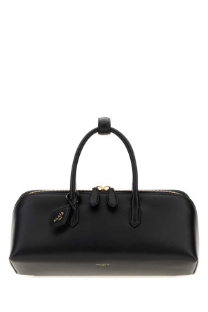 Black leather small Delta handbag Black ALAIA (AA1L1015I255)