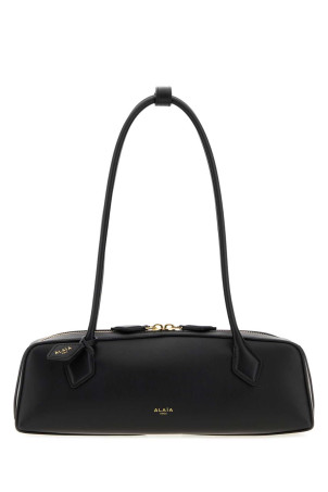 Black leather medium Teckel shoulder bag Black ALAIA (AA1S06033I061)