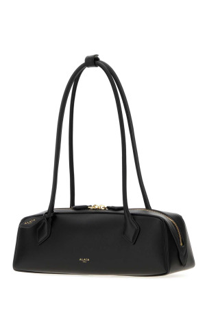 Black leather medium Teckel shoulder bag Black ALAIA (AA1S06033I061)