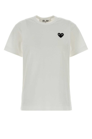 White cotton t-shirt White COMME DES GARCONS PLAY (AXT064051)