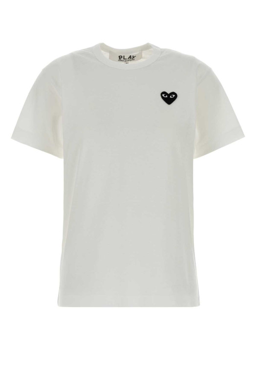 White cotton t-shirt White COMME DES GARCONS PLAY (AXT064051)