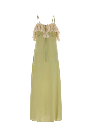 Pastel green crepe dress CHLOE (CH26ARO25005)