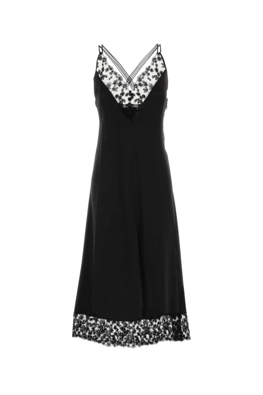 Black satin dress Black FENDI (FDD656ARF5)