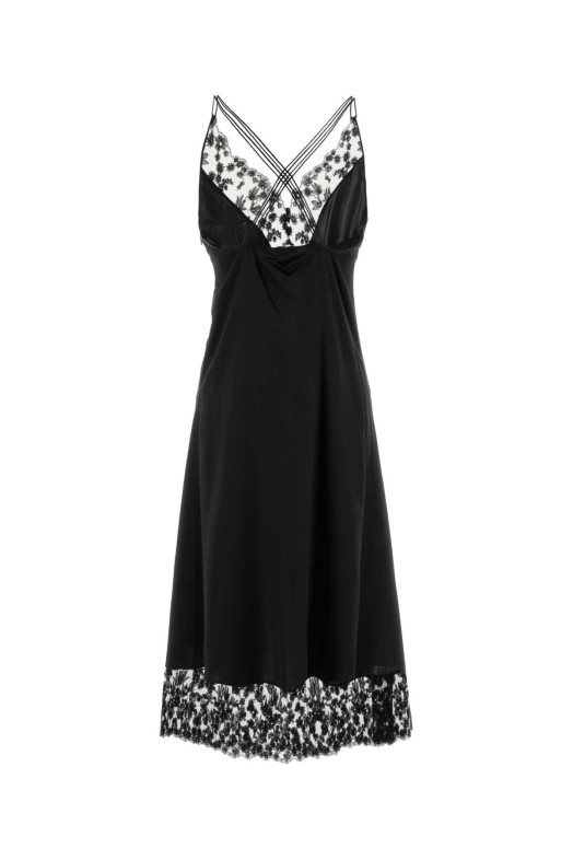 Black satin dress Black FENDI (FDD656ARF5)