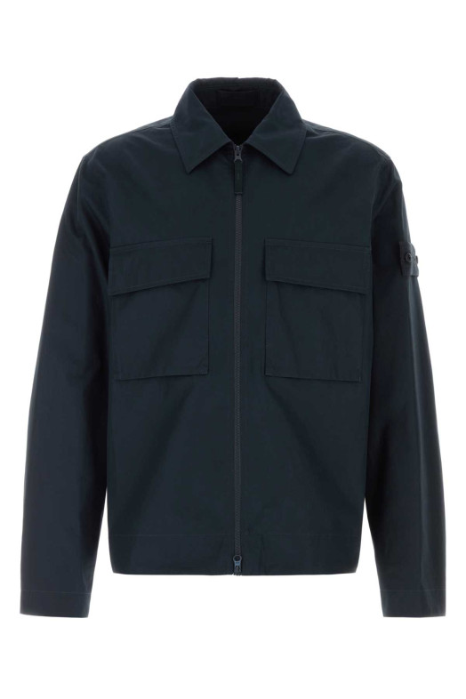 Куртка из канваса цвета «полуночный синий» Black STONE ISLAND (L2S151200018S0F01)