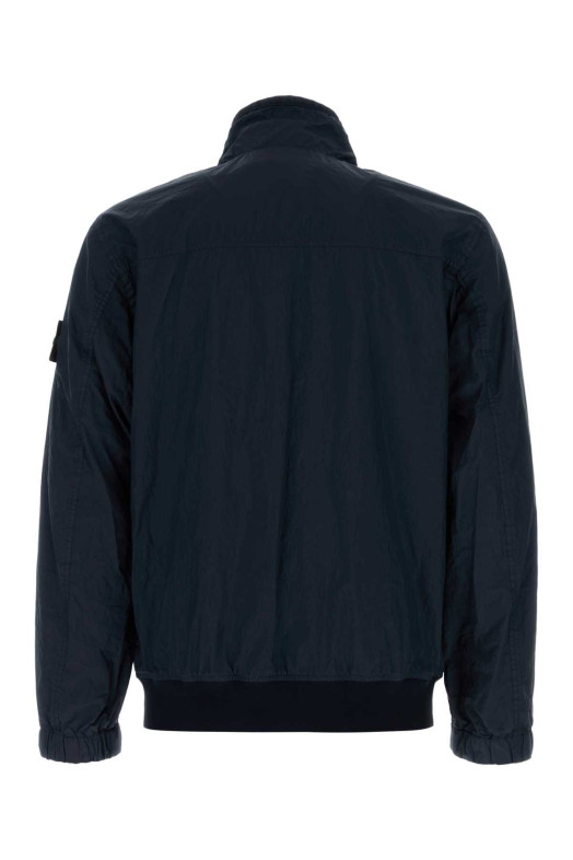 Темно-синя нейлонова куртка-бомбер чорного кольору STONE ISLAND (L2S154100002S0A23)