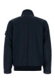 Темно-синя нейлонова куртка-бомбер чорного кольору STONE ISLAND (L2S154100002S0A23)