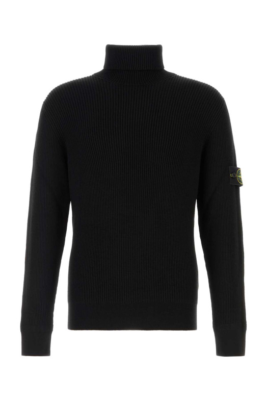 Black wool sweater Black STONE ISLAND (L2S155100052S00C2)
