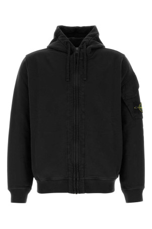 Black cotton sweatshirt Black STONE ISLAND (L2S156100016S0A20)
