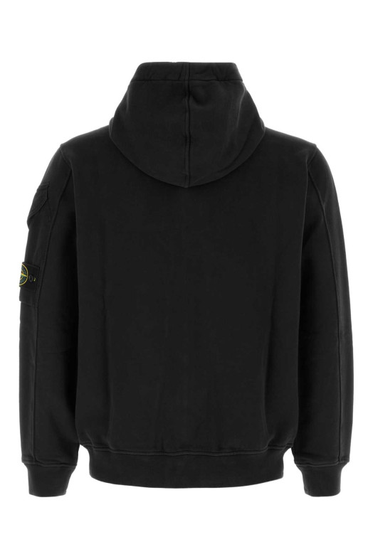 Black cotton sweatshirt Black STONE ISLAND (L2S156100016S0A20)