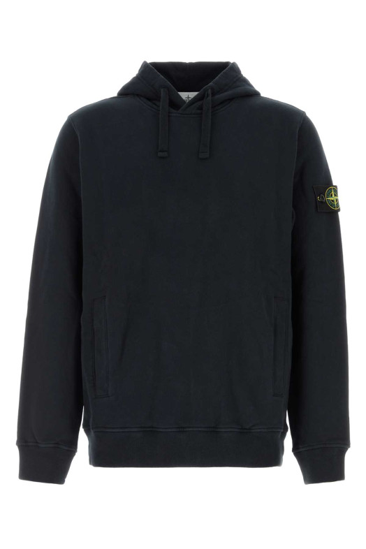 Midnight blue cotton sweatshirt Black STONE ISLAND (L2S156100048S0A20)