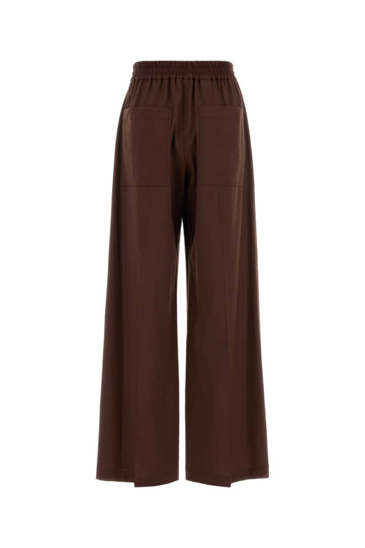 Chocolate stretch wool blend wide-leg pant BRUNELLO CUCINELLI (M0W07P9002)