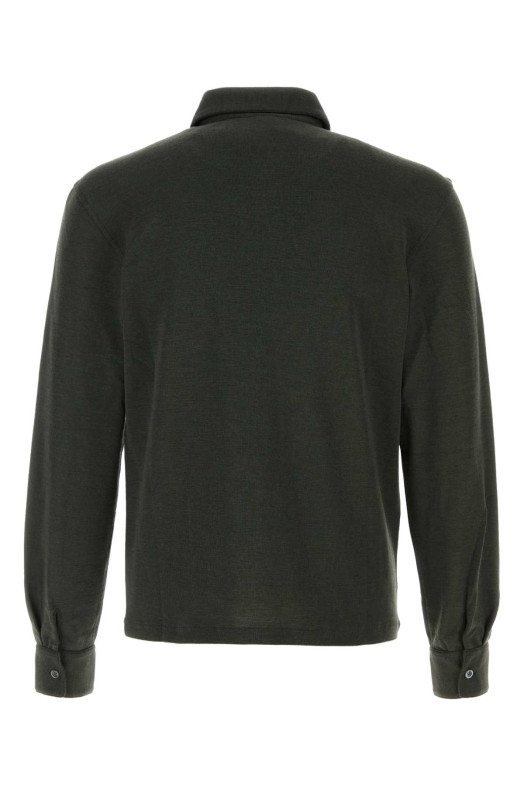 Dark green knit Reyes polo shirt THE ROW (R000244K753)