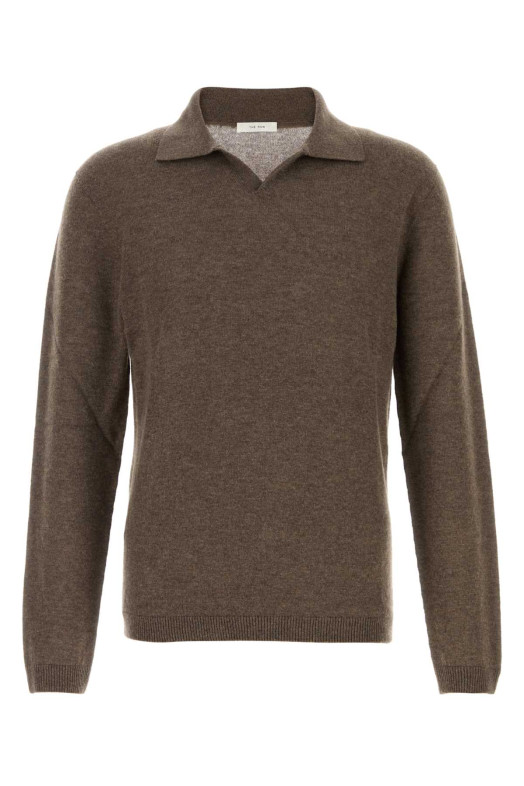 Brown cashmere Ripley polo shirt THE ROW (R000411Y166)