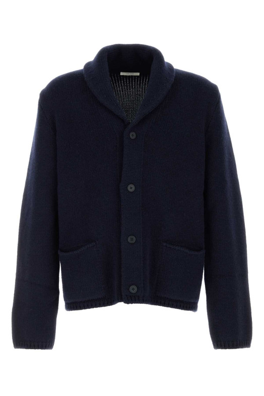 Navy blue cashmere and cotton For cardigan THE ROW (R000695Y1044)