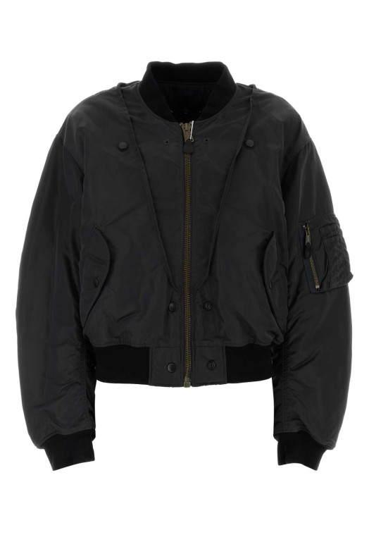 Нейлонова куртка-бомбер кольору сланцю MAISON MARGIELA (S51AM0522M35923)