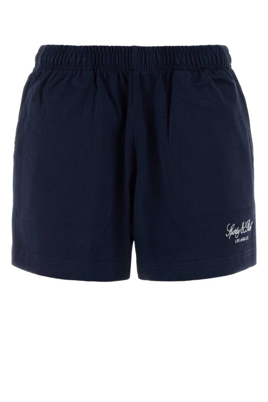 Navy blue cotton shorts Black SPORTY & RICH (SH03776269BL106)