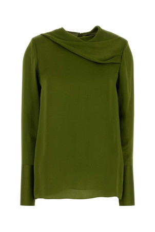 Green satin blouse TOM FORD (TS2167FAX1778)