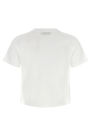 Logo patch crop T-shirt White