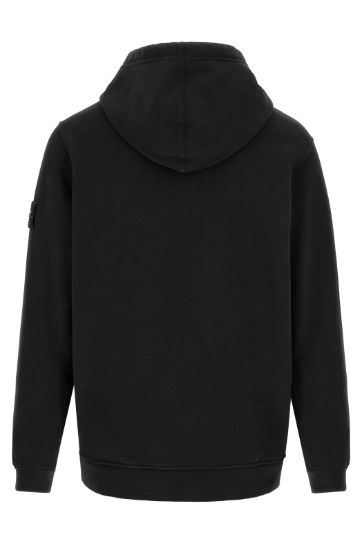 Толстовка с капюшоном «Badge Stone Island», черная L2S156100048S0A20V0029