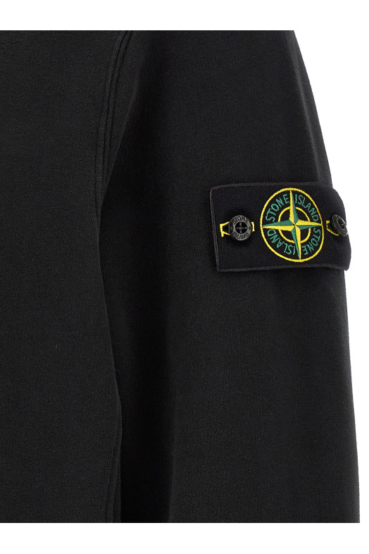 Толстовка с капюшоном «Badge Stone Island», черная L2S156100048S0A20V0029