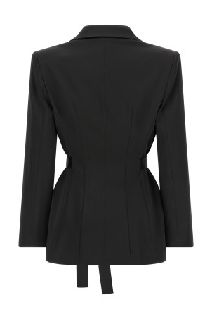 Блейзер із еластичного атласу, чорний ELISABETTA FRANCHI GI27966E2110