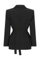 Блейзер із еластичного атласу, чорний ELISABETTA FRANCHI GI27966E2110